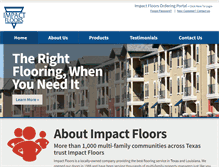 Tablet Screenshot of impactfloors.com